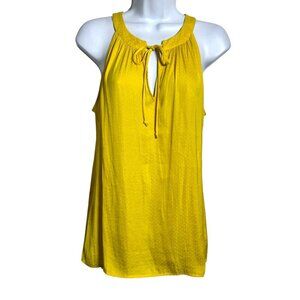 CAbi Sunshine Cami Women’s Size Small Yellow Sleeveless Keyhole Tie Tank Top